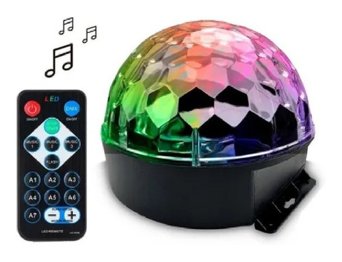 Bola De Boliche Led Giratoria Audioritmica 6w Control 220v