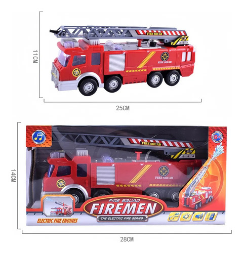 Un Camión De Bomberos Con Rociador De Agua Para Niños,