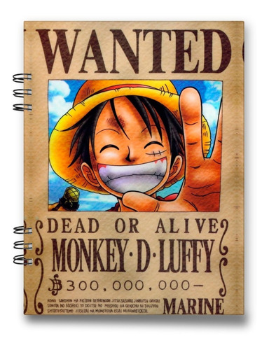 Imagen 3 de 10 de Cuaderno Anime One Piece 15x20 Cms 100 Hojas