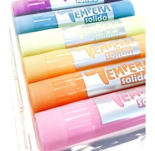 Imagen 2 de 2 de Tempera Solida Sifap Pastel X6 Colores