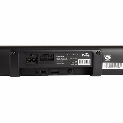 Imagen 6 de 10 de Barra De Sonido Kalley K-abs120w Negro
