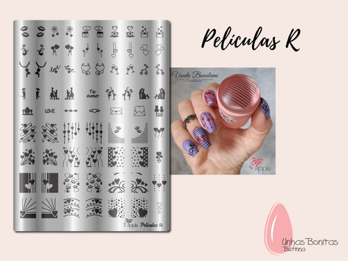 Placa Para Carimbo De Unhas Apipila Películas R