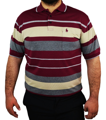 Playera Palm Beach Polo Club Mp3474-123 Burgundy/guinda