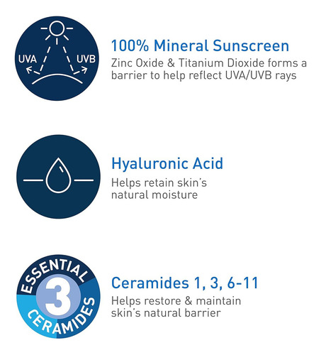 Cerave Protector Solar Corporal 100% Mineral Spf 50, Con Óxi