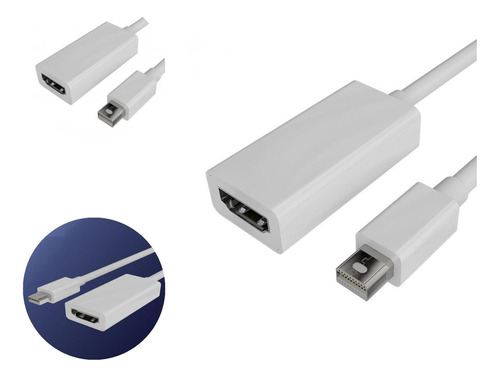 Conector Mini Displayport Macho A Hdmi Hembra Compatible