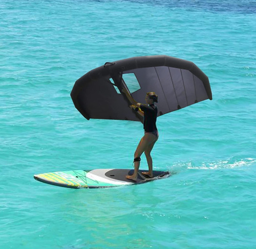 Vela De Wing Wingfoil Oslen 5m Kite Wake Snow Surf Nieve Color Negro