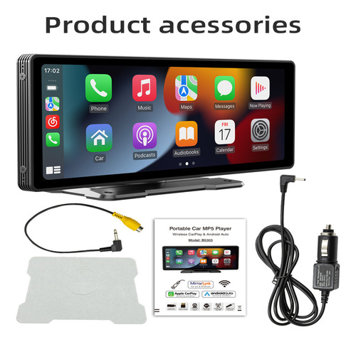 Reproductor Multimedia Inalámbrico Hysmart Car Play Car De 10 Pulgadas + Cámara De Marcha Atrás