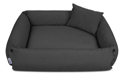 Caminha Pet 100% Sustentável Caminha Para Cachorro 65x50 Cor Cinza-escuro Desenho Liso