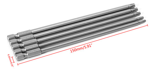 Pçs/conjunto De Chave De Fenda Elétrica Torx Magnética Longa