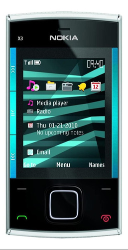 Nokia X3-00 46 MB prata/azul 64 MB RAM