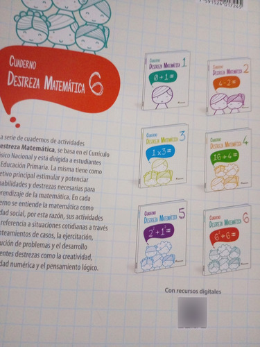 Cuaderno Destreza Matemática 6