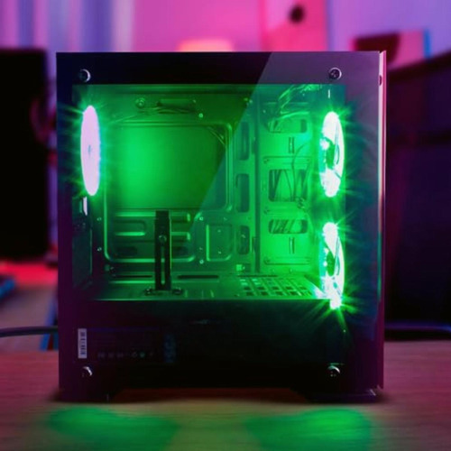 Game Factor Gabinete Csg550 Micro Atx 3 Vent Rgb Cristal