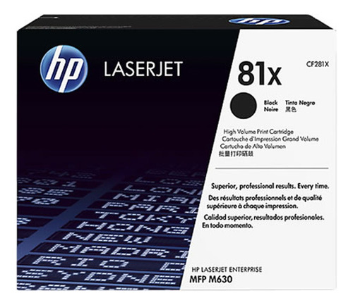 Toner Hp Cf281x (81x) Mfp M630 Negro 25k Pag.