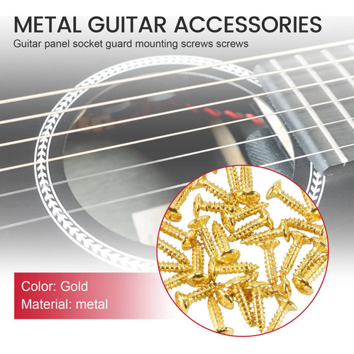 30 Tornillos Dorados Para Guardabarros Fender Strat/tele Ele