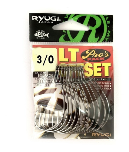 Anzuelo Offset N3/0 Sasame Ryugi 11 Unidades Para Gomas Soft