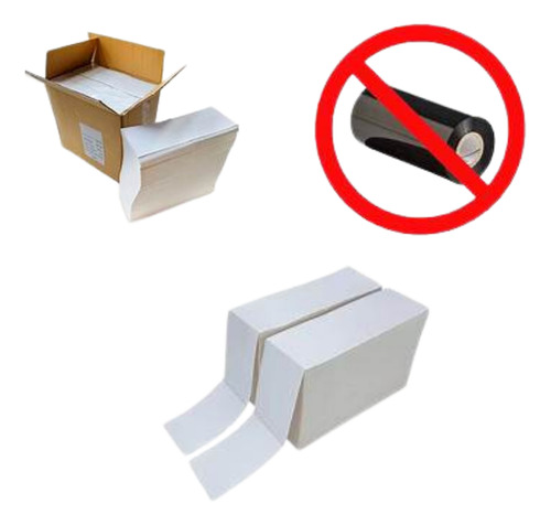Etiqueta Termica 10x15 Resma S/ Ribbon 1000un Para Ecommerce