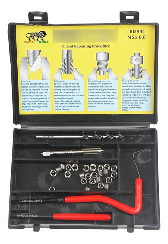 Kit Reparacion Roscas / Insertos M5 X 0,8 Rapi-coil