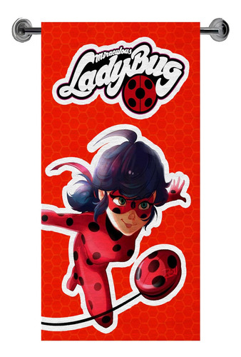 Toalla De Baño Lady Bug 150 X 75 Cm,sublimacion, Anime