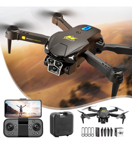 X Drone Com Três Câmeras, Câmera Aérea Hd, Obstáculo Dobráve