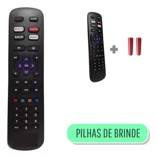 Controle Remoto Compatível Aoc Roku Tv Smart