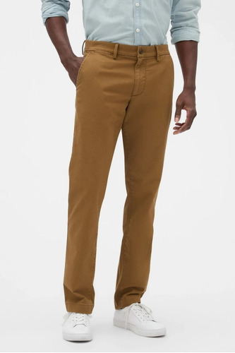 Pantalón Essential Khaki Straight Gap Hombre Hombre Tejido 