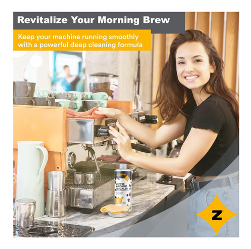 Zeiff Coffee Machine Descaler 32oz (8 Usos) Compatible Con Y