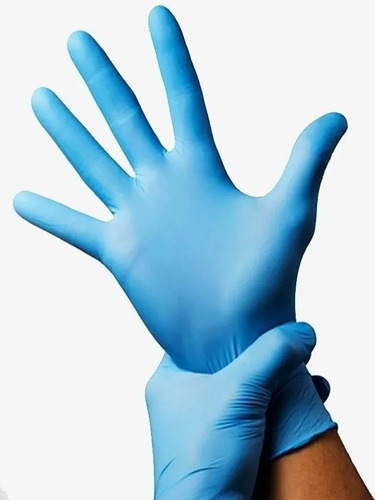 Guantes Desechables Caja Por 100 Unidades Protección Color Azul Talla XS