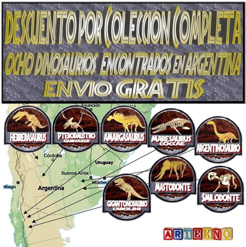 Imagen 3 de 3 de Giganotosaurus Dinosaurios Argentinos Rompecabezas 3d Mdf