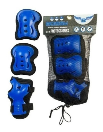 Tripack Set Protecciones Boissy Roller Skate Bici Envío S/c