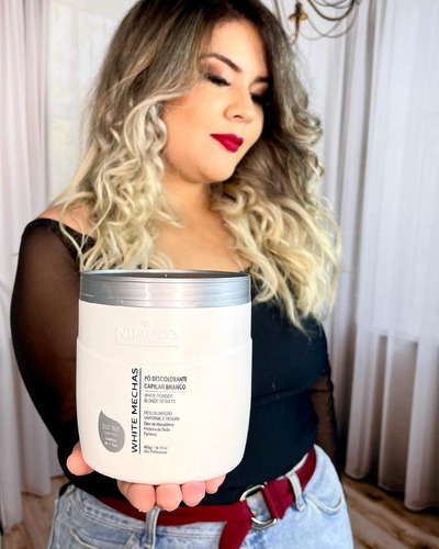 Imagem 2 de 8 de 2 Pó Descolorante Branco White Mechas | 2 Ox 30 | 2 Ox 40vol