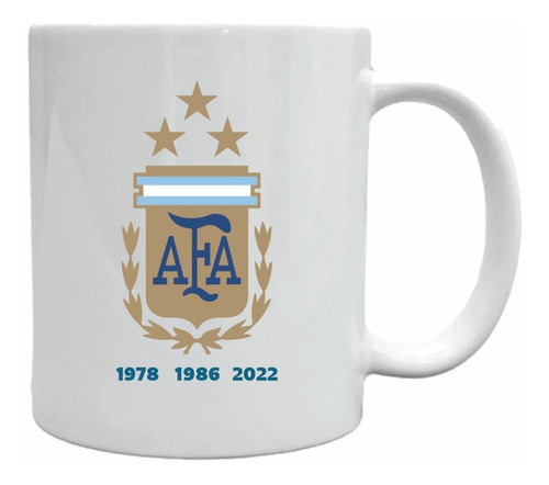 Imagen 2 de 3 de Taza Cerámica Messi Campeón - Mundial Qatar Argentina Afa