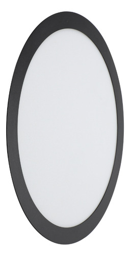 Panel Led Embutir Redondo Negro 18w Luz Calida 3000k X10