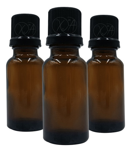 Envase Frasco Vidrio Ambar 20 Ml Tapa Rosca 15 Pzs Mayoreo
