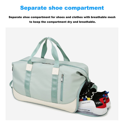 Maleta Gym Ejercicio Bolsa Viaje Casual Moda Morral Verde
