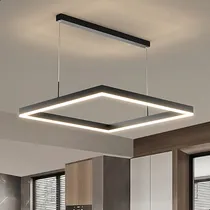 Comprar Lustre Luminária pendente teto Led Moderno Quadrado Quarto Pu002F Recepção Quarto Sala luz branco neutro 4000k