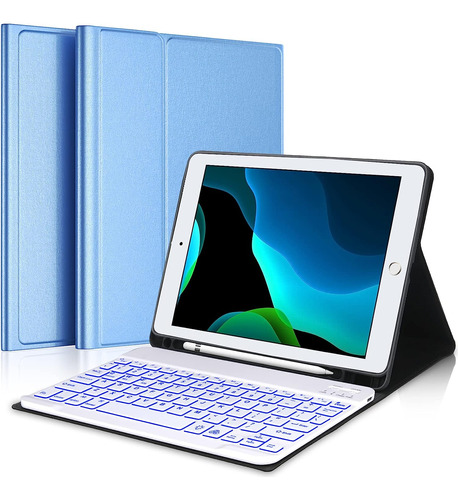 Funda Para Teclado Para iPad 7 Colores Retroiluminados