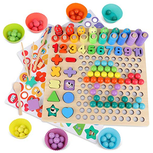 Juguetes Montessori Niños De Madera De Color Magnetica...