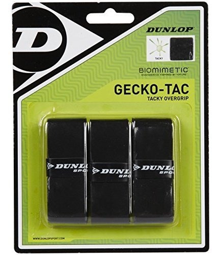 Dunlop Deportes Gecko Tac Sobregrip 3-pack (negro).