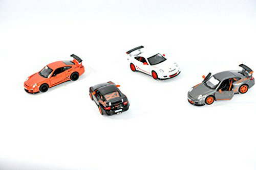 Kinsmart 2010 Porsche 911 Gt3 Rs Cars (juego De 4), Blanco -