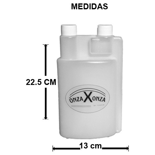 Onza X Onza Licorera Plástica Con Dosificador, 1 Lt Blanco