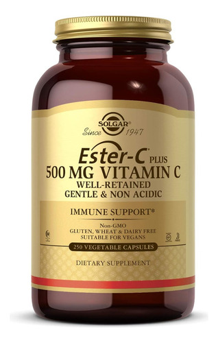 Vitamina C 500 Mg Ester-c Solgar 250 Cápsulas