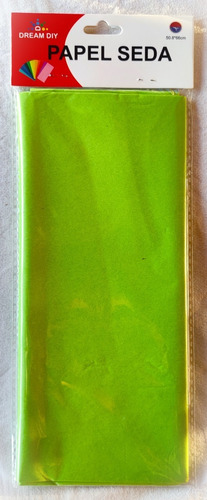 Pack 10 Pliegos Papel Seda Verde Claro Nacarado 50.8x66cm