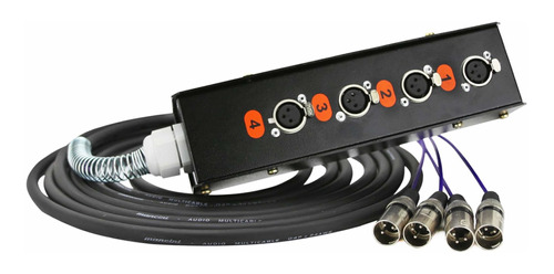 Medusa Com Multicabo 4 Vias Conectores Xlr - 3 Metro