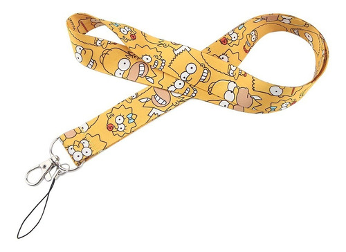 Simpsons Amarillo Lanyard/cordon Porta Gafete Correa