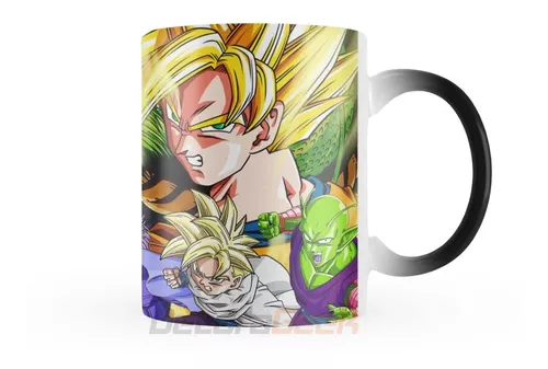 Caneca Dragon Ball Z Saga Cell Goku Gohan Trunks Android 17