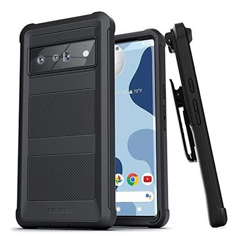 Funda Para Google Pixel 6 Pro Clip Para Cinturon Negra