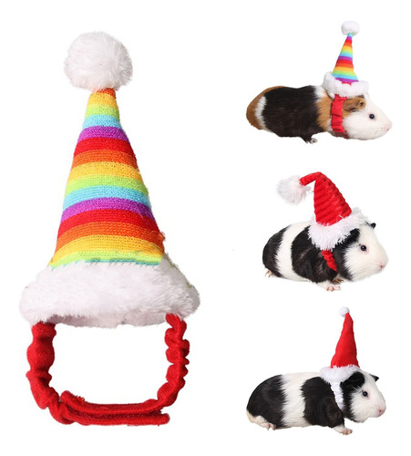 Lindo Gato Hámster Santa Sombrero Gorra Mascota Navidad