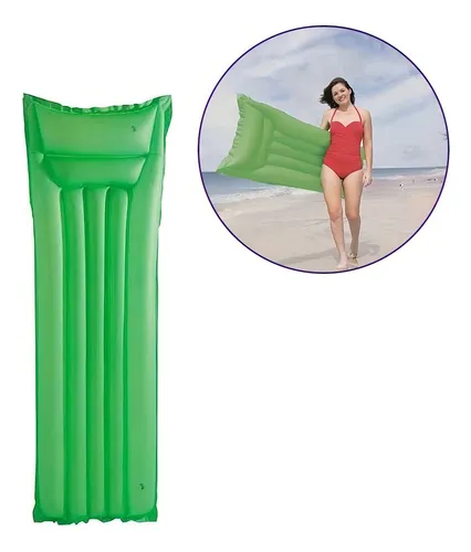 comprar Colchón de bronceado plano inflable Bestway 44007, 1,83 m x 69 cm, color verde