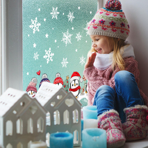 Pegatinas Para Ventana De Copo De Nieve De Navidad Para Vidr
