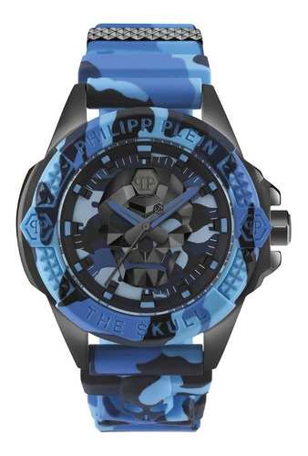 Reloj Philipp Plein The Skull 3d Pwaaa1021 Camouflage Azul 